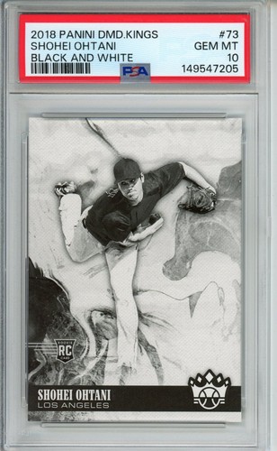 2018 Panini Diamond Kings Black & White #73 Shohei Ohtani Rookie (RC) PSA 10 Gem