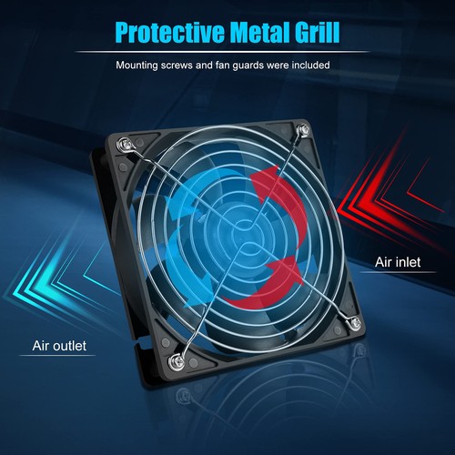 2-Pack 120mm Fan DC 12V Computer Fan 120mm x120mm x 25mm 2-Pin High Performan... - 第 6/7 張圖片