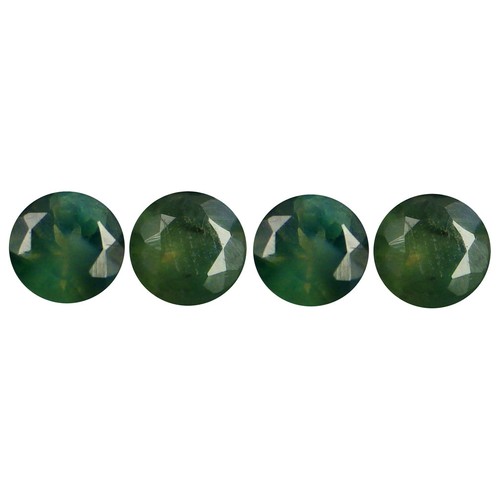 0.55 ct (4 pcs) CALIBRATED (3.07 x 3.07mm) Green Natural Round Alexandrite - Picture 2 of 3