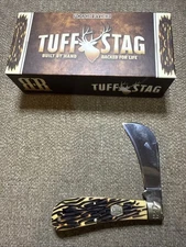 Rough Ryder Tuff Stag RR2361 Folding Knife – Jigged Bone Handle, New in Box