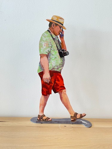 David Gerstein hand made Pop art Metal sculpture " Walky Talky " - Imagen 3 de 6