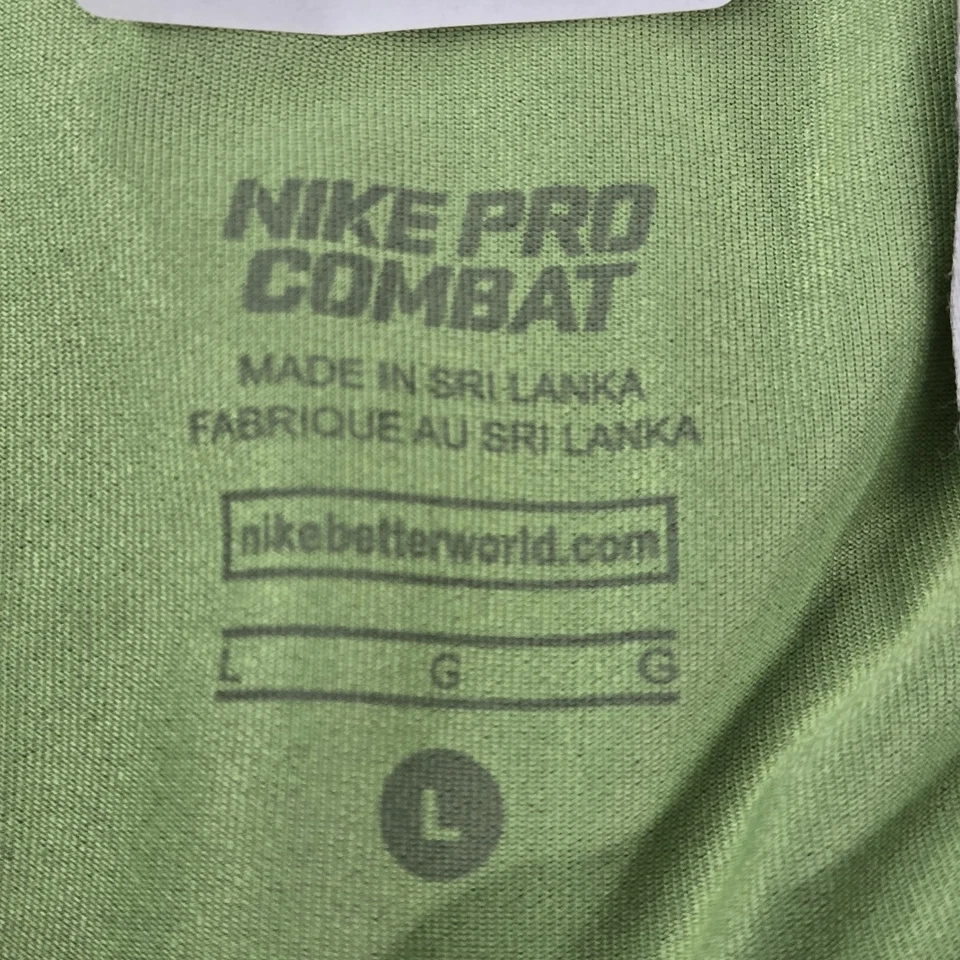 Pantalones Nike Hombres Pro Combat Ropa Activa L Negros Rayas Swoosh Logo LEER Foto 3 de 4