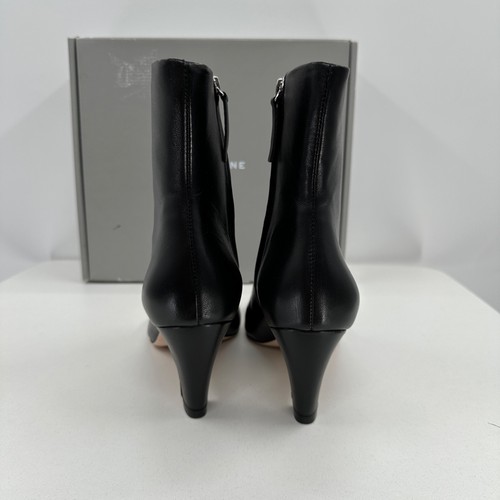 Stivaletto Everlane The Short Banana Heel in pelle nera taglia 9 pennino con zip laterale alla caviglia - Foto 4 di 7