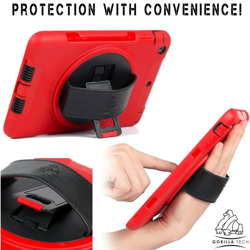 Gorilla Tech Survivor Slim 360° Degree Hand Strap Case Cover Stand Apple iPad - Picture 42 of 62