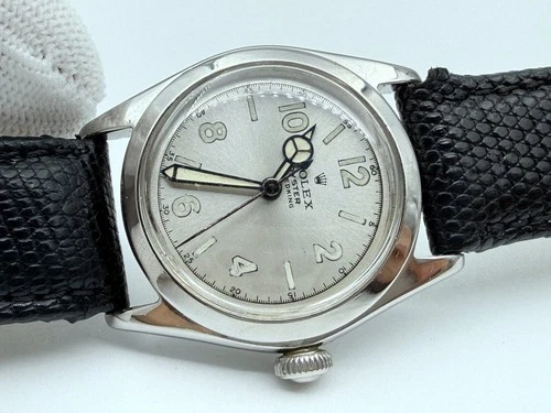 1940's ROLEX Oyster  Military WW2 STAINLESS STEEL CASE SCREW DOWN ORIGINAL CROWN