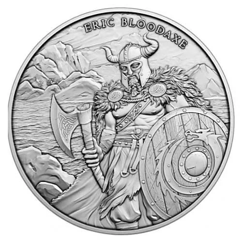 Silver 1 oz Legendary Warriors: Eric Bloodaxe Round BU