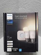 Philips Hue 2pk A19 LED Starter Kit with Bridge - White - NEW