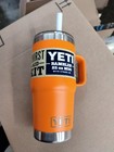 YETI Rambler 25oz Mug With Straw Lid Mug -King Crab Orange- New