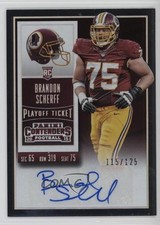 2015 Panini Contenders Playoff Ticket /125 Brandon Scherff #188 Rookie Auto RC