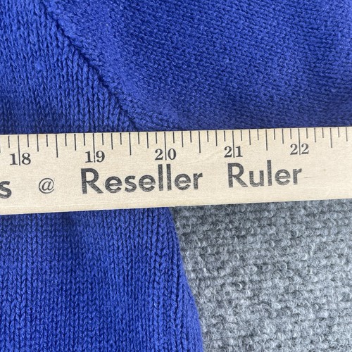 Quacker Factory Sweater Womens Medium Blue Cardigan 4th of July Short Sleeve - Picture 12 of 12
