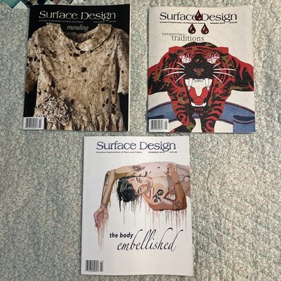 Surface Design Magazines- Creative Exploration Of Fiber And Fabric Lot Of 3.