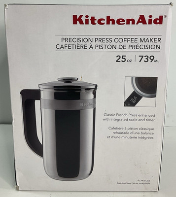 KitchenAid KCM0512SS Precision Press Coffee Maker, Stainless Steel New Open Box