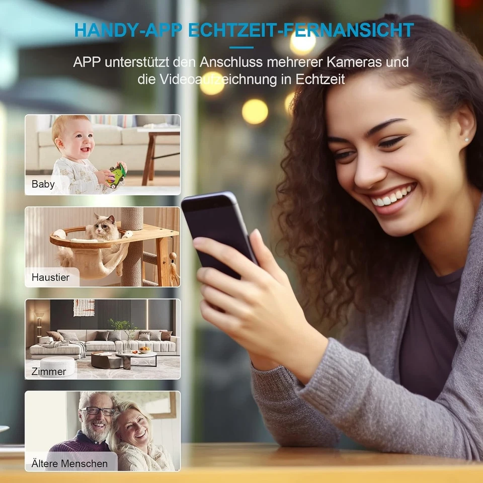 Mini Kamera Wireless WLAN WiFi Camera Überwachungkamera Spycam1080P HD 1000 mAh - Bild 3 von 4