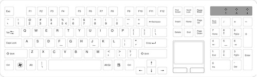 Perixx PERIBOARD-513II Wired USB Keyboard with Touchpad, Membrane Key Black - Picture 8 of 8