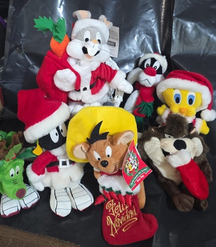 WARNER BROS. BOLSA DE FRIJOLES NAVIDAD STUDIO STORE 2000 ~ LOTE DE 7 BUGS BUNNY ~ SYLVE - Imagen 2 de 11