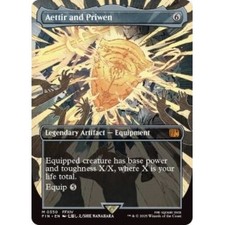 AETTIR AND PRIWEN (BORDERLESS) Final Fantasy FIN Magic MTG MINT CARD
