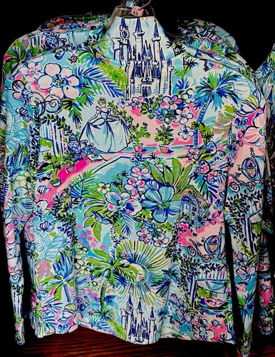 2025 Disney Parks Cinderella Jacket Lilly Pulitzer XXLarge Leona Full Zip Castle - Picture 4 of 6