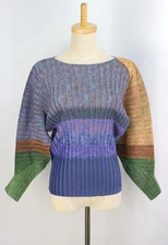 PLEATS PLEASE Blue/Multicolor Long Sleeve Top 116 9804