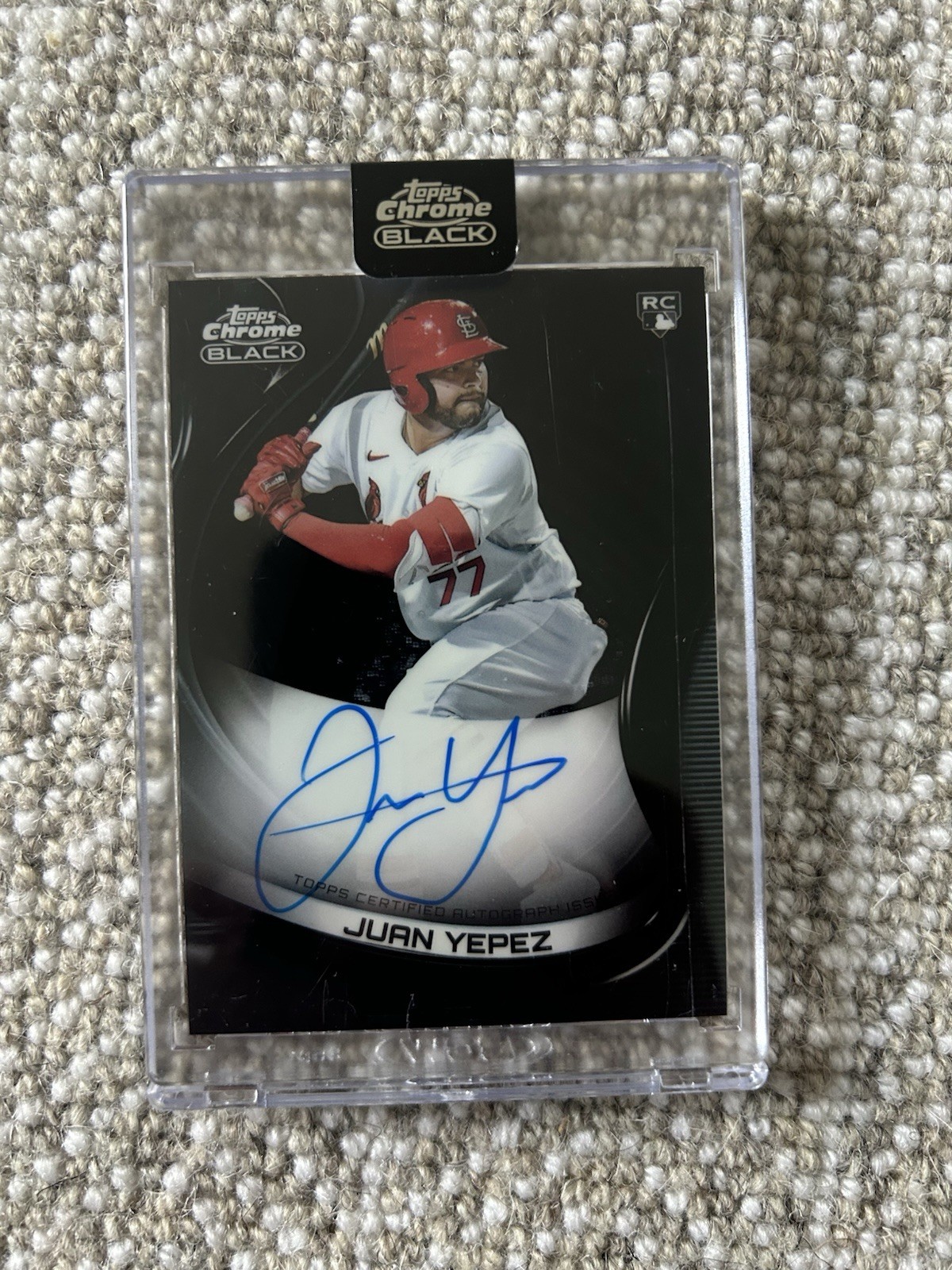 2022 Topps Chrome Black Juan Yepez Auto CBA-JY