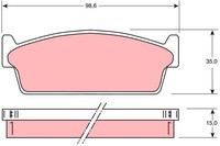 TRW GDB1021 BremsklöTze, BremsbeläGe FüR Nissan 200SX (S13)