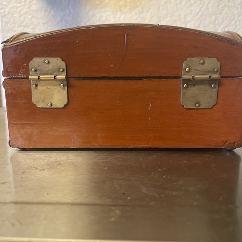 Vintage Holz bemalt Trauben & Pfirsiche Handarbeit Andenken Box 6X3X3 - Bild 11 von 22