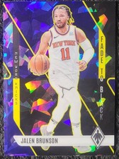 JALEN BRUNSON 2023-24 Phoenix FADE TO BLACK BLUE ICE INSERT #1 & 2 Free Base 