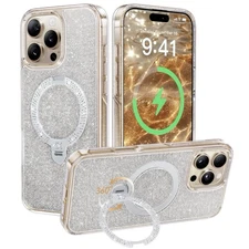 CASEKOO Glitter 360Spin MagnetStand w Swarovski Crystals case iPhone 16 Pro Max