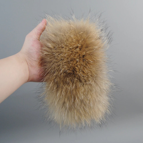 Girls Fashion Headband Warm Real Fox Fur Furry Scarves Knitted Elastic Scarf - Picture 3 of 34