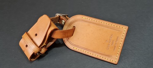 Original Vintage Louis Vuitton Leder Kofferanhänger mit Poignet - große Größe