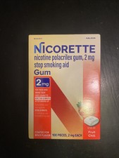 Nicorette Fruit Chill 2mg Gum - 100 Count Exp 10/2027