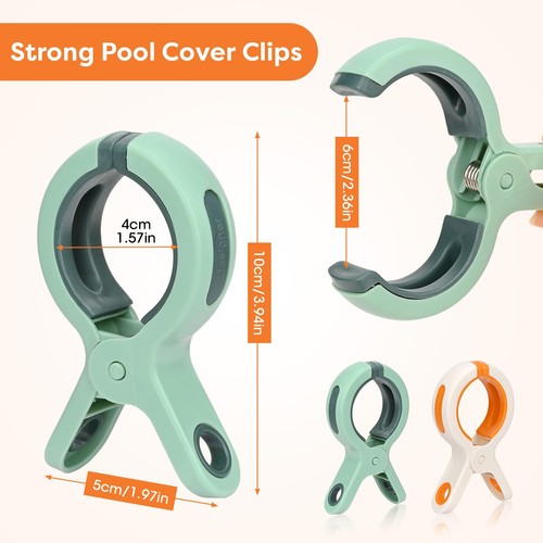 20Pack Pool Cover Clips Clamps Large for Above Ground Pools Plastic Swimming ... - Picture 2 of 6