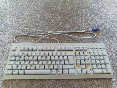 Vintage BENQ Accufeel PS2 Keyboard Danish QWERTZ Layout 6512-VA
