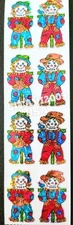 HAMBLY STUDIOS STICKERS PRISMATIC / GLITTER COLORFUL SCARCROWS FARM VINTAGE RARE