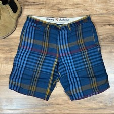 Tommy Bahama Plaid Linen Shorts Mens 32