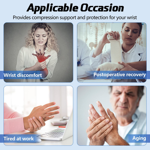2 Pieces Carpal Tunnel Wrist Brace for Night Wrist Sleep Supports Splints Sta... - Picture 4 of 6