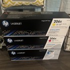 HP 206X Cyan Magenta Yellow Toner W2111X W2112X W2113X New Sealed — Expired 2024