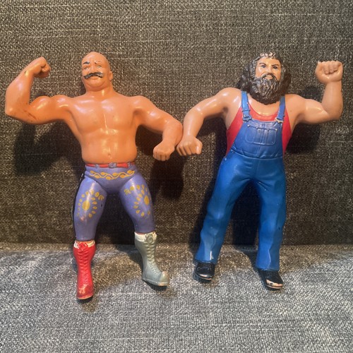 IRON SHEIK Hillbilly Jim 1984 WWF LJN TITAN WRESTLING FIGURE LOT VTG
