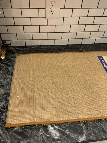 Vtg MCM Mohawk Carpet Sample Demo 1970s Showroom Rug Mat 18” X 27” Yellow Gold - Picture 9 of 9