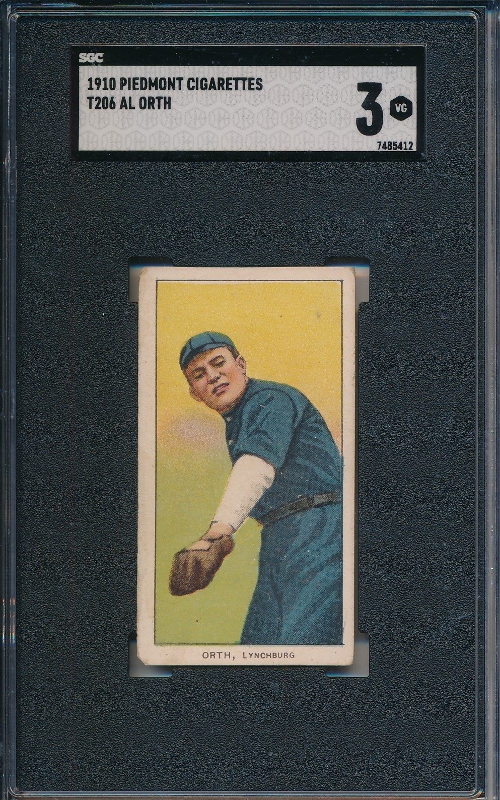 1910 T206 PIEDMONT 350 - AL ORTH - SGC 3 VG (SVSC) -SL