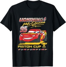 Disney Pixar Cars Lightning McQueen Piston Cup Winner T-Shirt Size S -5XL