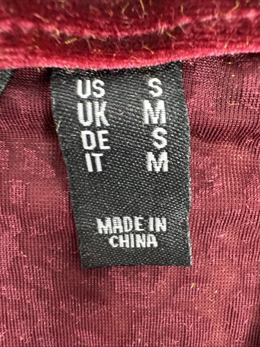 Isaac Mizrahi Live Mixed Media Open Front Cardigan Size S Sangria NEW - Picture 7 of 9