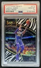 2018-19 Panini Select LeBron James Zebra Prizm SSP Courtside #215 Lakers PSA 10