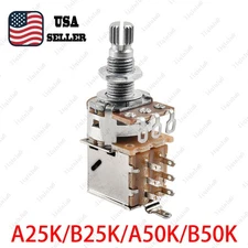 1pc Push / Pull Guitar Potentiometer A/B/25K/50K Linear Pot with 18MM Long Shaft
