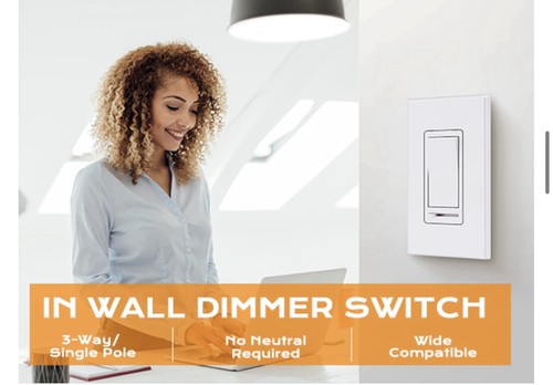 Nuevo CLOUDY BAY INTERRUPTOR BASCULANTE ATENUADOR CBLD001WH-2PK Blanco - Imagen 2 de 16