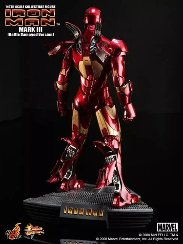 HOT TOYS MMS110 IRON MAN MARK III (versión dañada por batalla) exclusivo de Sideshow - Imagen 5 de 9