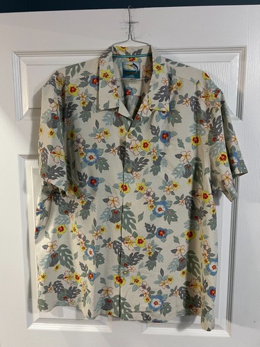 TOMMY BAHAMA ISLAND MODERN FIT MENS SILK SHORT SLEEVE BUTTON UP SHIRT XXL - Picture 2 of 2