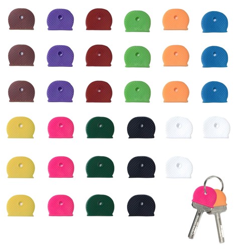 Key Identifiers Covers, 33pcs Silicone Key Cover Caps in Assorted Colors for ...