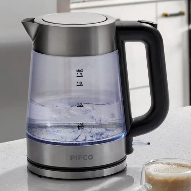 Pifco Illuminating Glass Cordless Kettle 1.7l