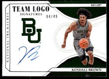 2022-23 Panini National Treasures Collegiate Team Logos Kendall Brown Auto /49