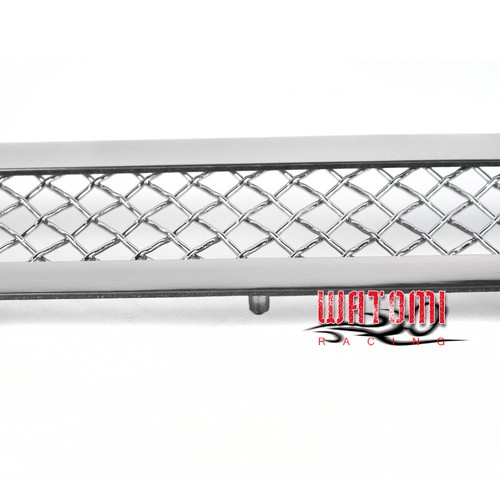 FOR 11-14 200 FRONT BUMPER STAINLESS STEEL MESH GRILLE INSERT CHROME 1PC - Picture 3 of 4
